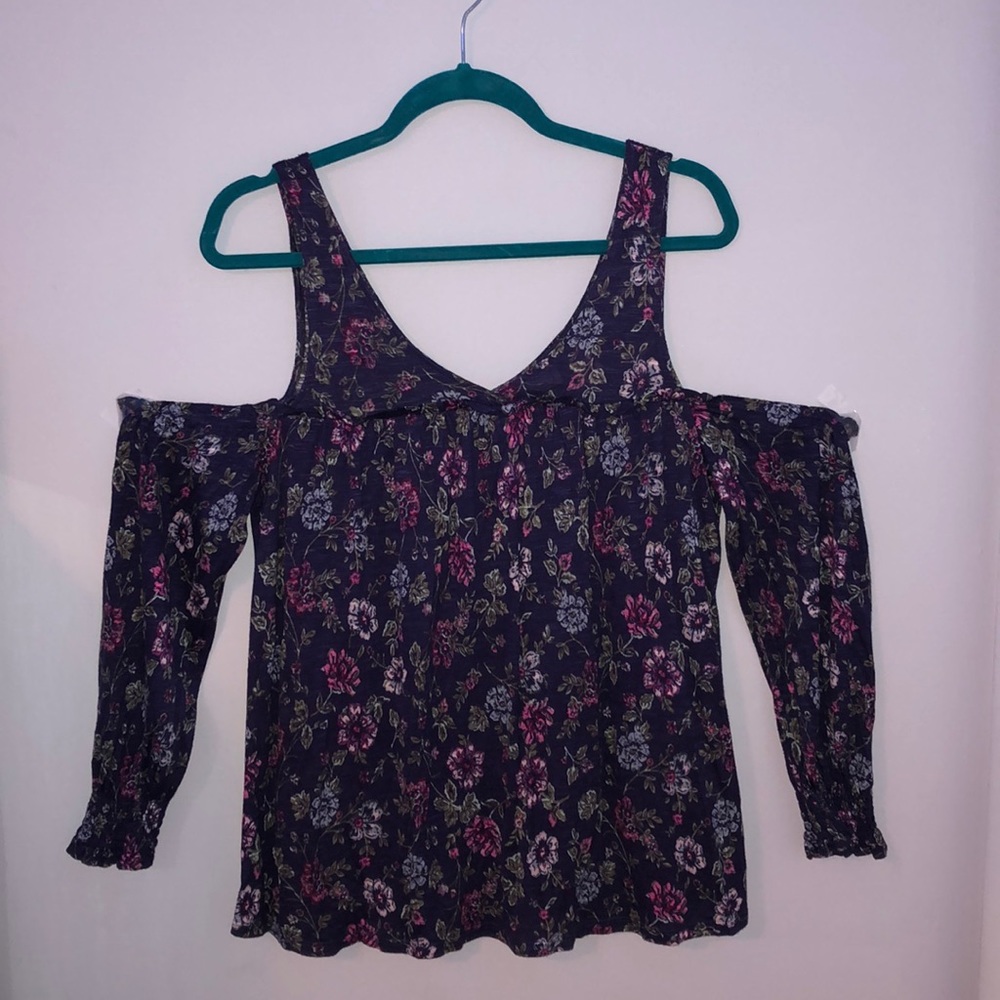 Love on a Hanger floral off the shoulder blouse